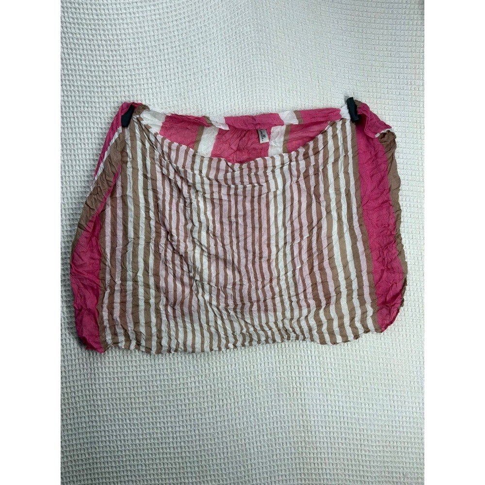 Coastal Womens Simply Noelle Striped Infinity Scarf OS Pink White Tan